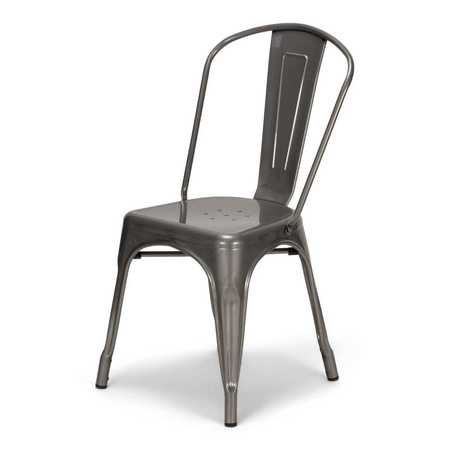 ATLAS COMMERCIAL PRODUCTS Titan Series™ Industrial Metal Chair, Clear Coat MSC9CC